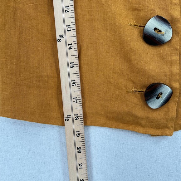 MARY LAWLESS LEE X SPLENDID Linen Top Marigold M Apron Button Front Cross back - Picture 15 of 16